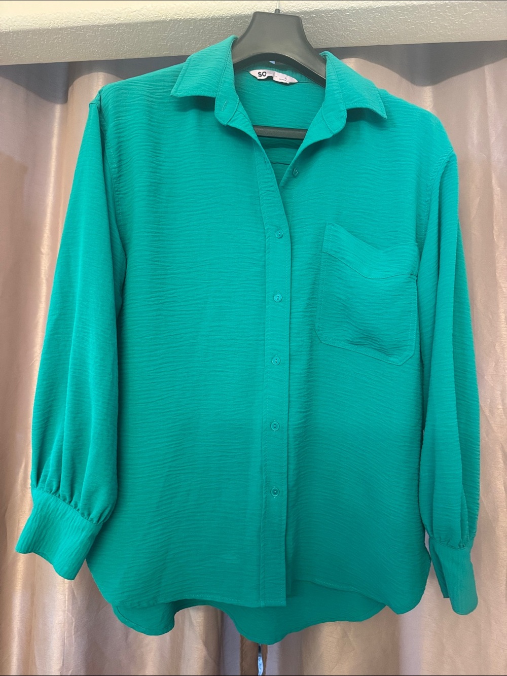 SO Emerald Teal Button-Down Shirt